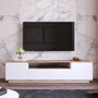 Hanah Home Soporte de TV Fr7-Aw Pino Atlántico y Blanco